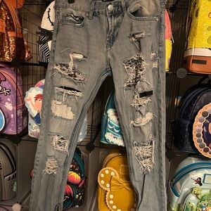 Distressed Gray men’s Jeans